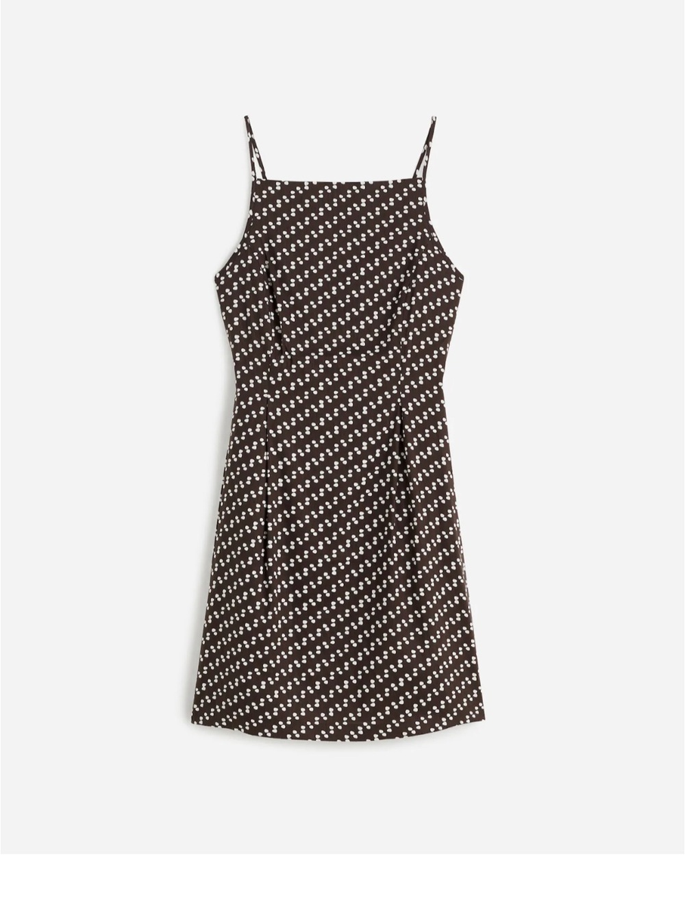 Madewell High-Neck Mini Dress in Dot soft charcoal size 6